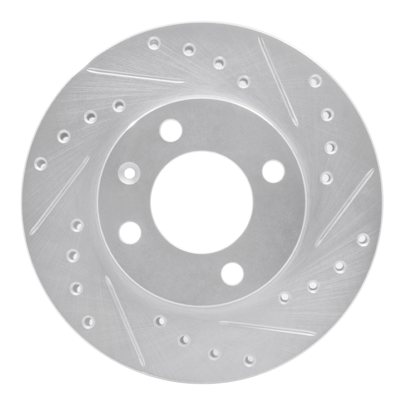 Audi 4000 Brake Rotor (1) - Front Right - R1 Concepts - Drilled & Slotted - Silver - `80-`08 Audi 4000 Brake Rotor (1) - Front Right - R1 Concepts - Drilled & Slotted - Silver - `80-`08